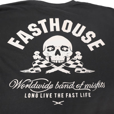 Fasthouse Undisputed SS Tee Black - Close-Up of Graphic on Back