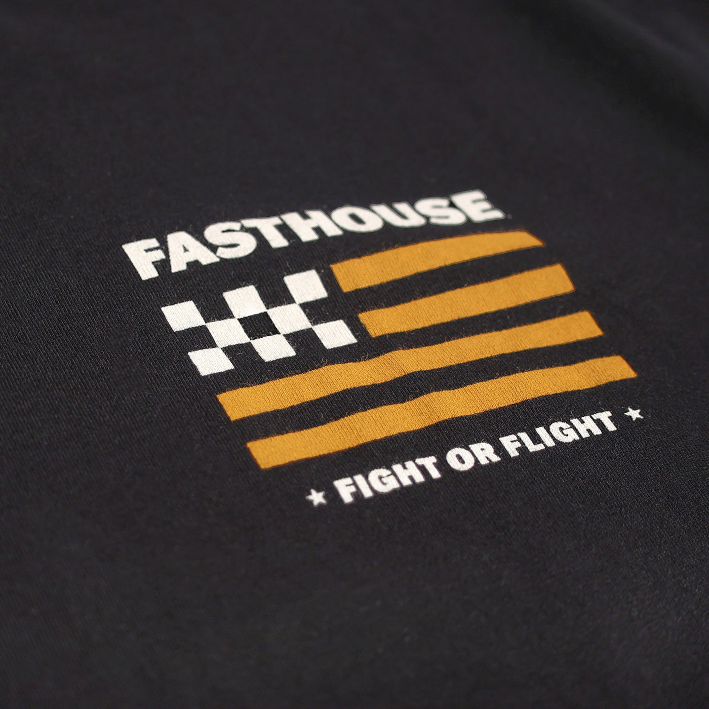 Fasthouse Unite SS Tee Black - Close-Up of Graphic on Front