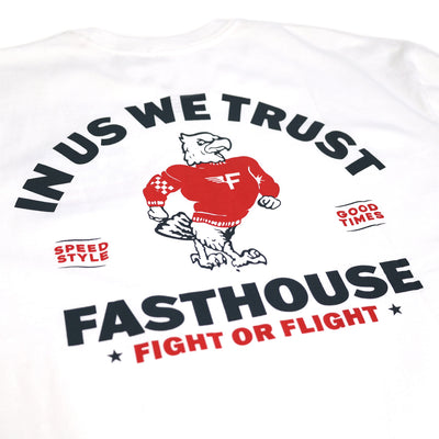 Fasthouse Unite SS Tee White - Close-Up of Graphic on Back