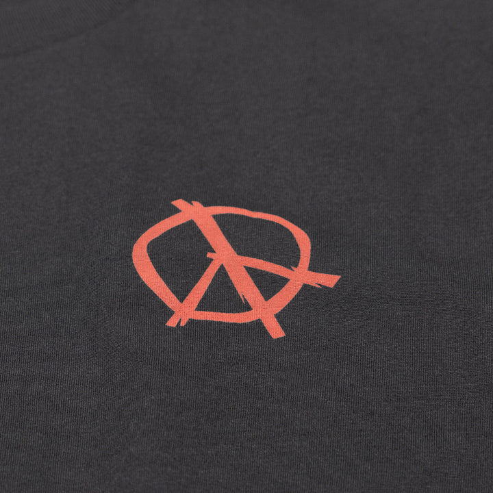 Fasthouse Utopia SS Tee Black - Close-Up of Graphic on Front