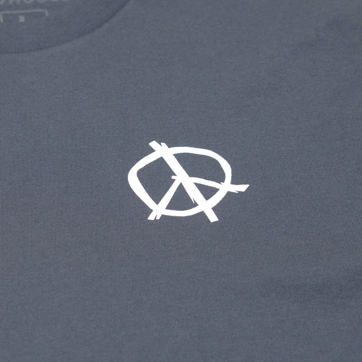 Fasthouse Utopia SS Tee Indigo - Close-Up of Graphic on Front