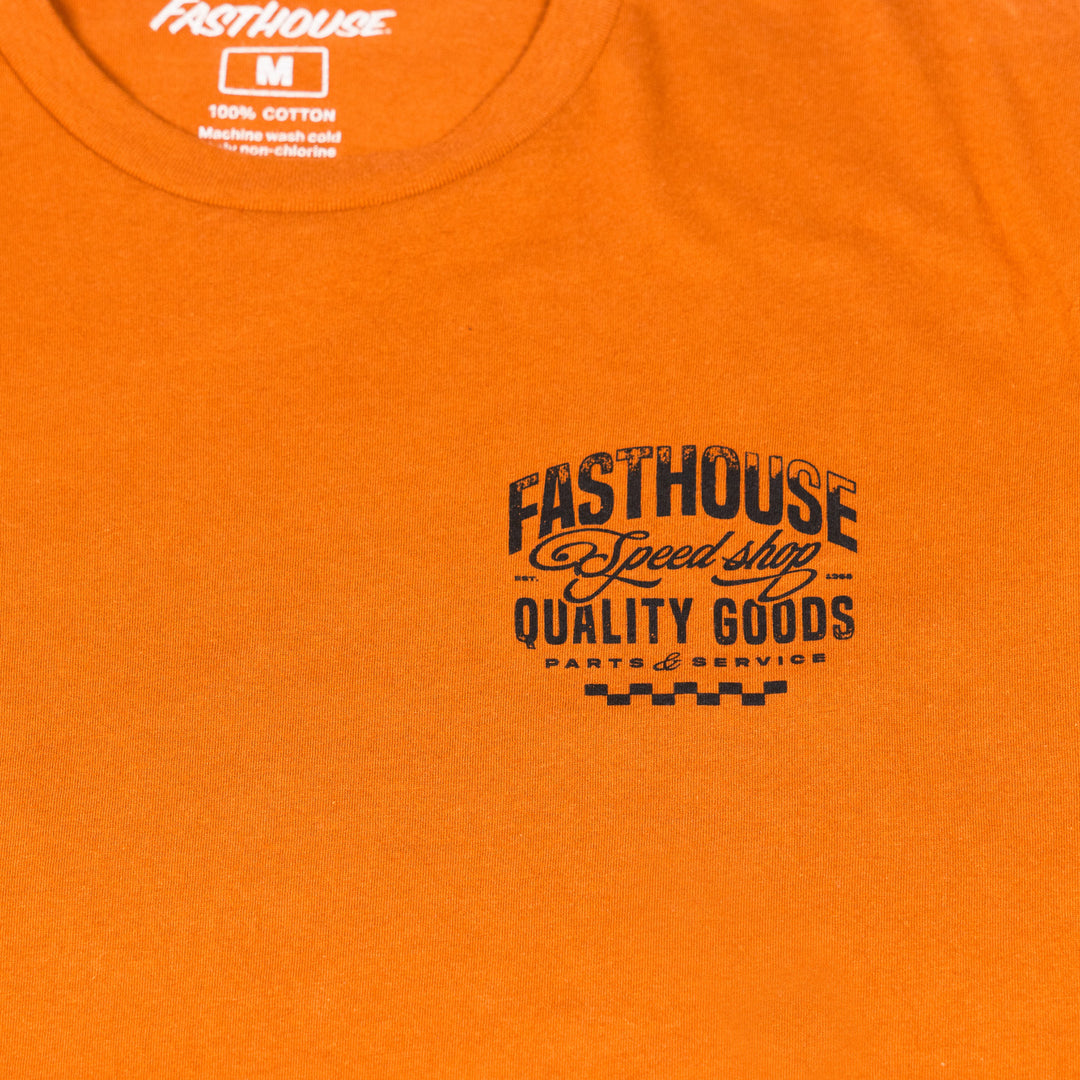 Fasthouse Virtue SS Tee Rust - Close-Up of Graphic on Front