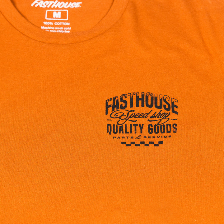 Fasthouse Virtue SS Tee Rust - Close-Up of Graphic on Front