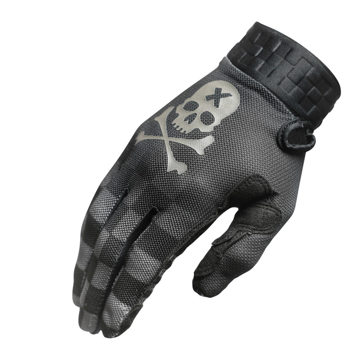 Fasthouse Vapor Reaper Gloves Black - Back of Right Hand View