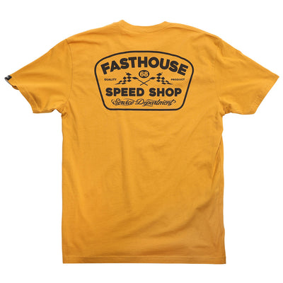 Fasthouse Wedged Tee Vintage Gold - Rear View