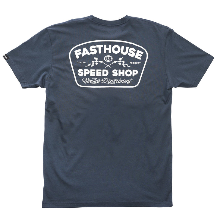 Fasthouse Wedged Tee Indigo - Rear View