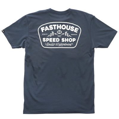 Fasthouse Wedged Tee Indigo - Rear View