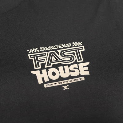 Fasthouse Weekend SS Tee Black - Close-Up of Graphic on Front