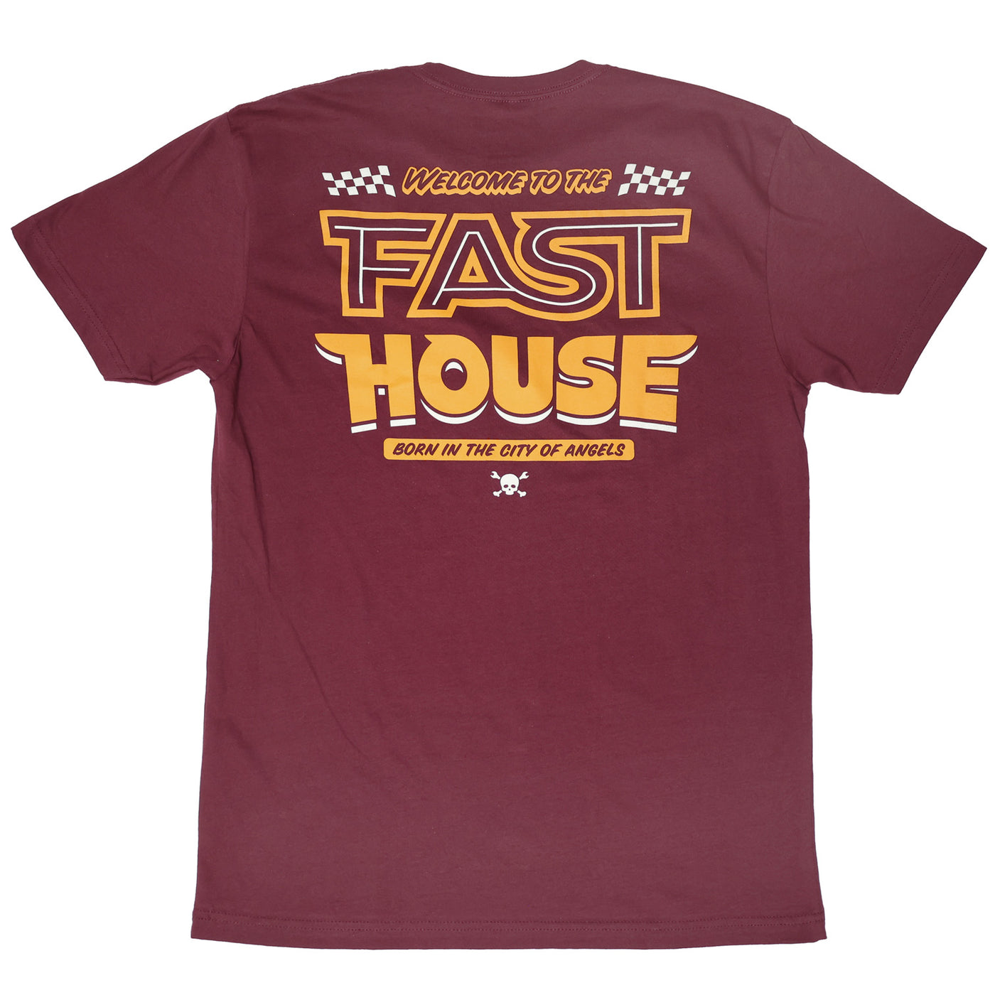 Fasthouse Weekend SS Tee Maroon - Rear View