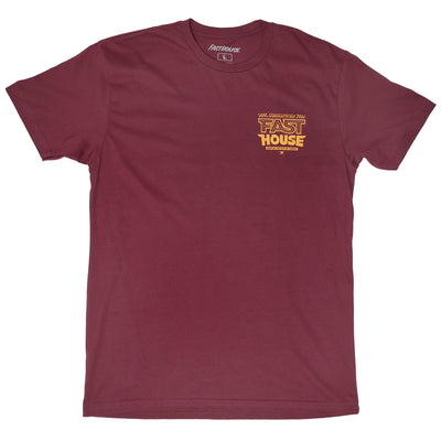 Fasthouse Weekend SS Tee Maroon - Front View