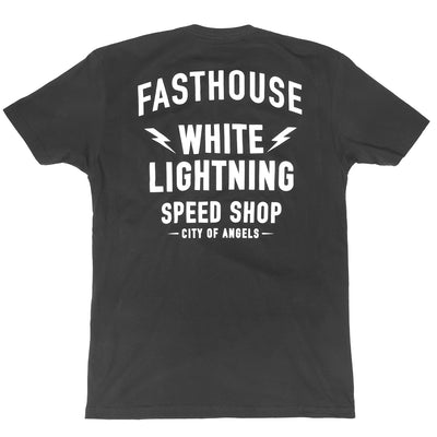 Fasthouse White Lightning SS Tee Black - Rear View