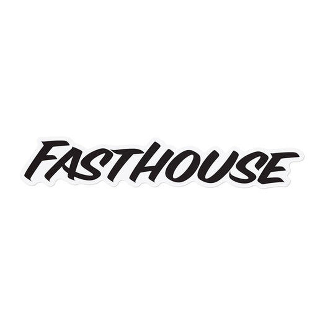 Fasthouse White Logo Sticker White - Flat View of Single