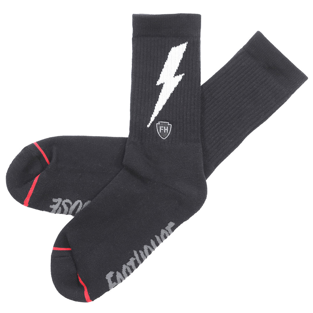 Fasthouse Wired Socks Black - Criss-Cross View of Pair
