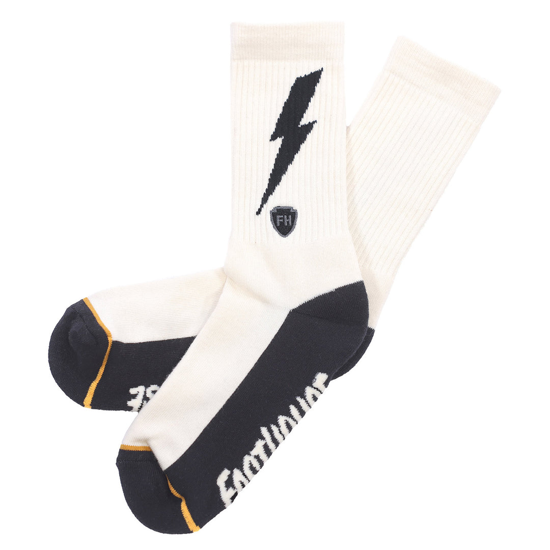 Fasthouse Wired Socks White - Criss-Cross View of Pair