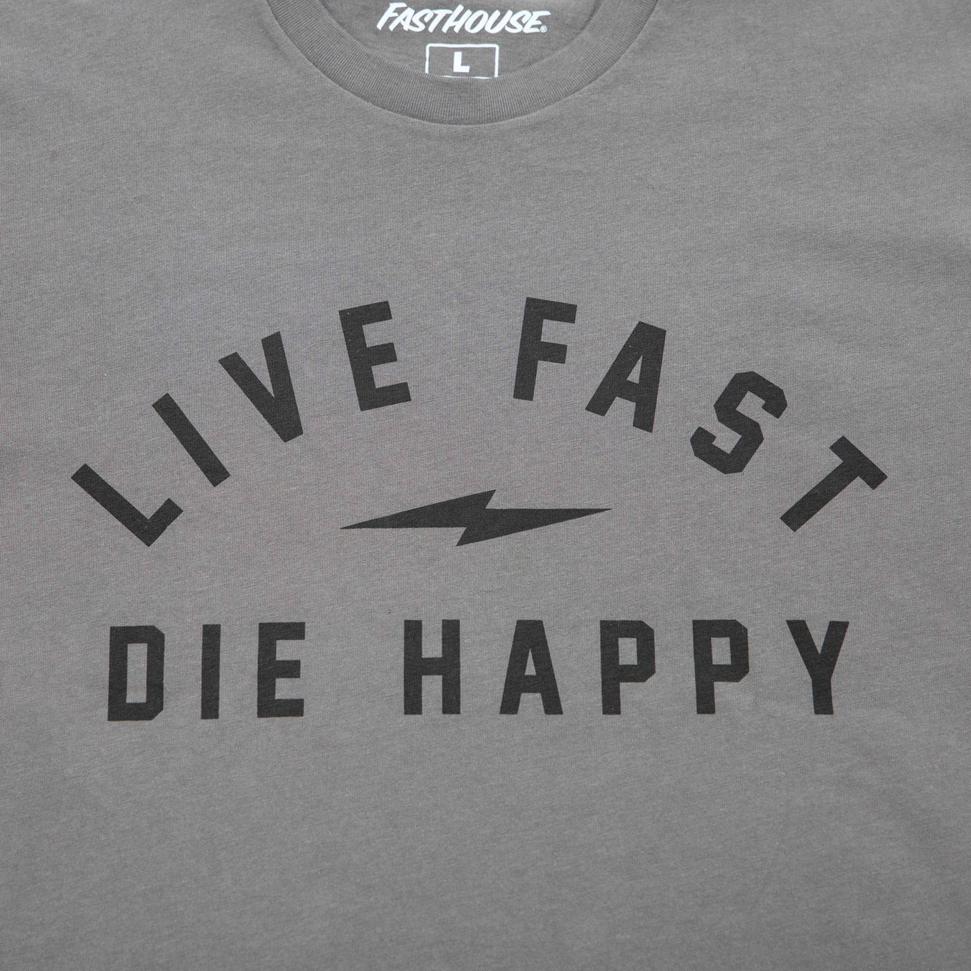Fasthouse Wired SS Tee Heavy Metal - Close-Up of Graphic on Front