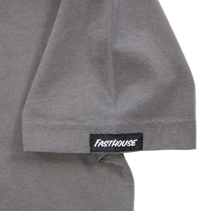 Fasthouse Wired SS Tee Heavy Metal - Close-Up of Logo Tag on Sleeve