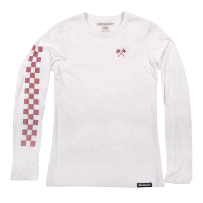 Fasthouse Women's Haven Long Sleeve Tee White - Front View