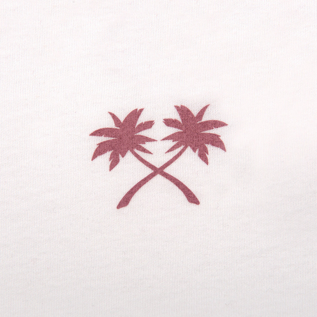 Fasthouse Women's Haven Long Sleeve Tee White - Close-up of Graphic on Front