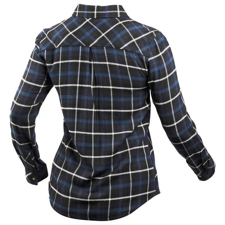 Fasthouse Women's Honey Flannel Dust Blue/Black - Rear View