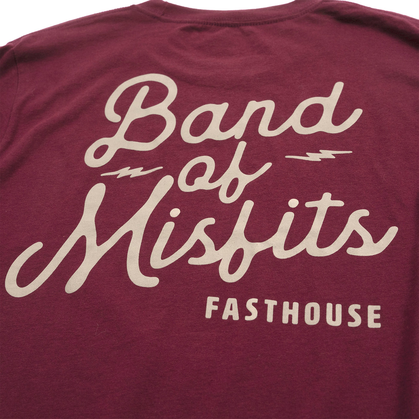 Fasthouse Women's Revival Long Sleeve Tee Maroon - Close-Up of Graphic on Back