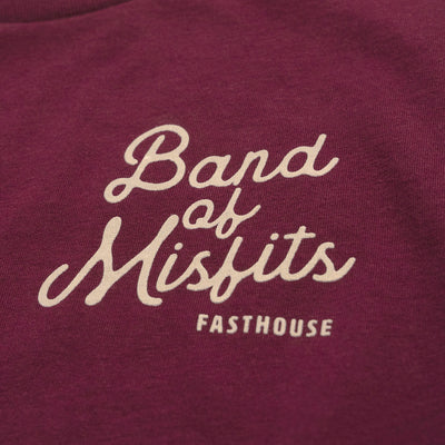 Fasthouse Women's Revival Long Sleeve Tee Maroon - Close-Up of Graphic on Front