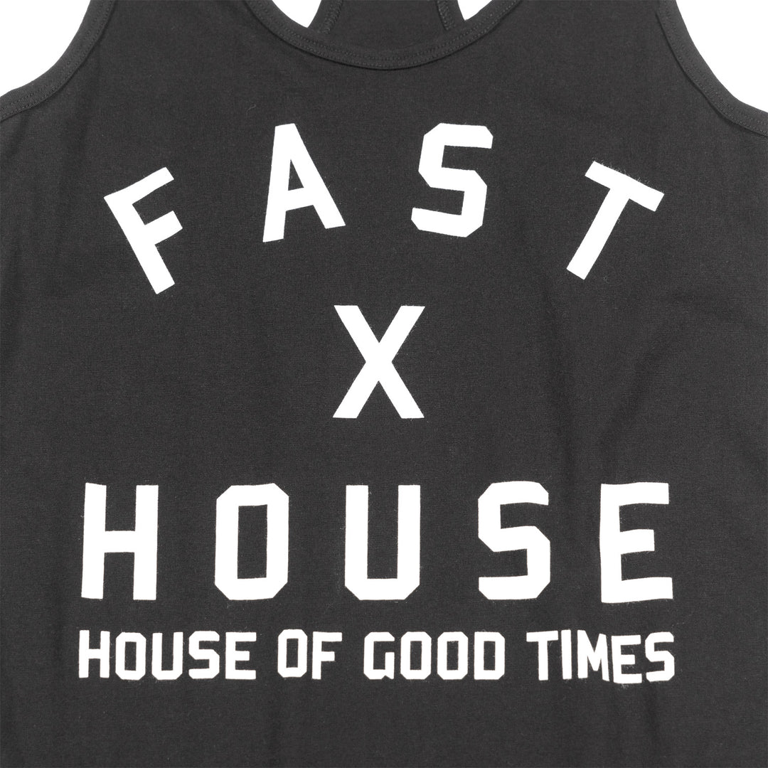 Fasthouse Women's Axiom Tank Black - Close-Up of Graphic on Front