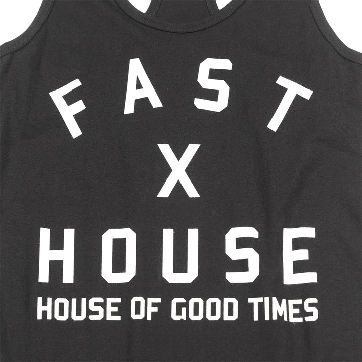 Fasthouse Women's Axiom Tank Black - Close-Up of Graphic on Front
