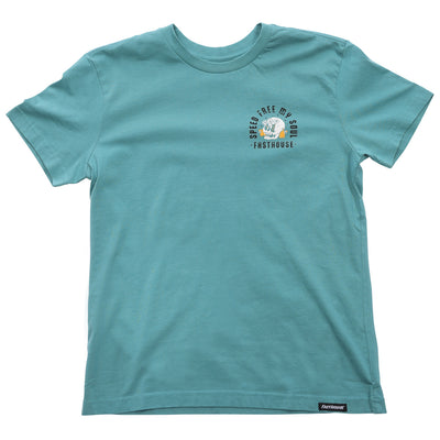 Fasthouse Women's Charmed Tee Blue Spruce - Front View