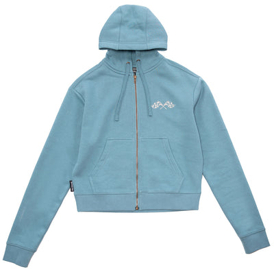 Fasthouse Women's Crown Hooded Zip-Up Denim - Front View