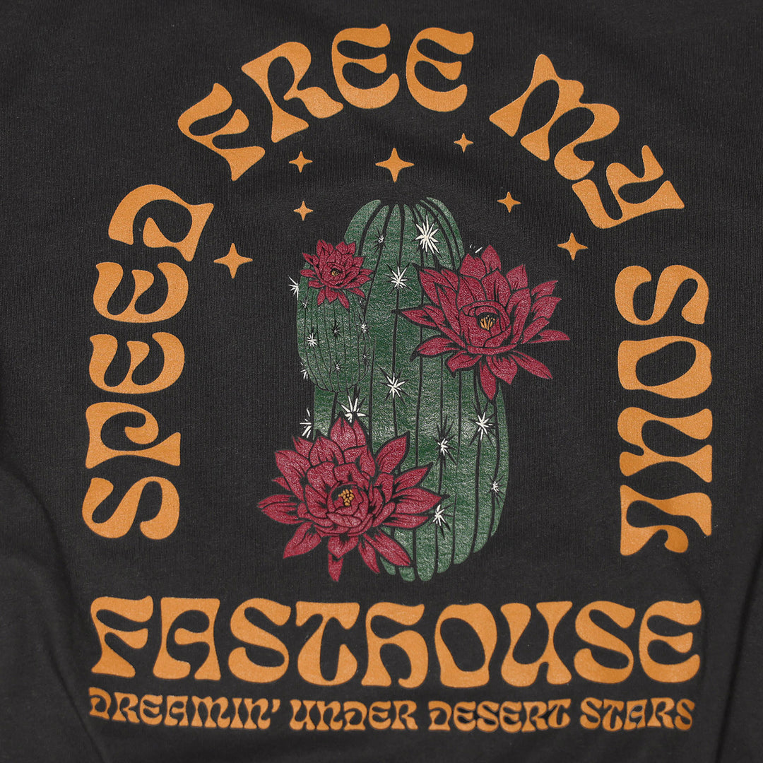 Fasthouse Women's Desert Stars Tee Black - Close-Up of Graphic on Back