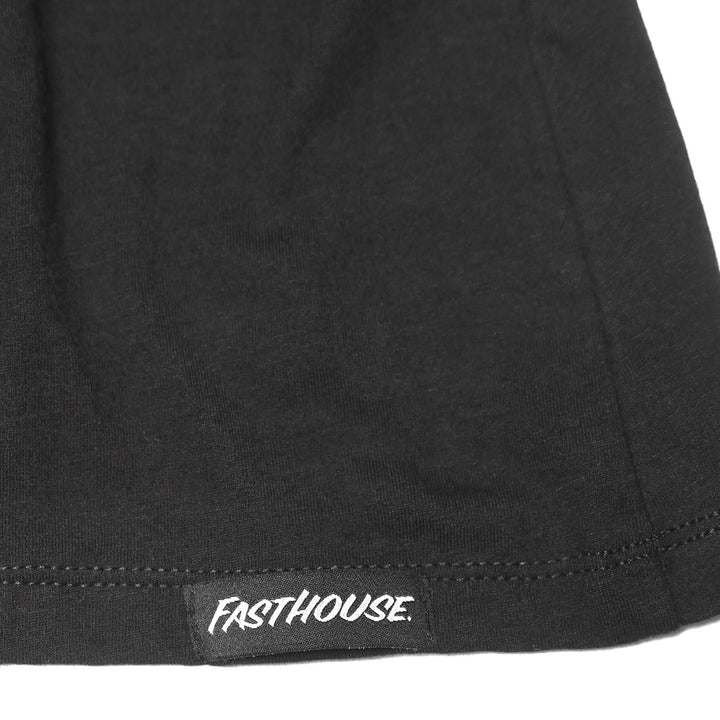 Fasthouse Women's Desert Stars Tee Black - Close-Up of Tag Sewn into Hem