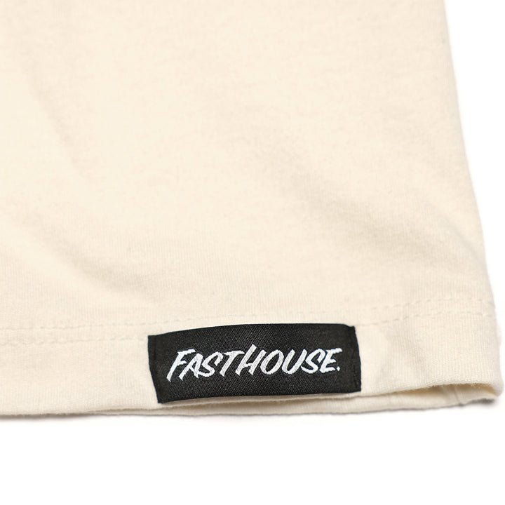 Fasthouse Women's Desert Stars Tee Chalk - Close-Up of Tag Sewn into Hem