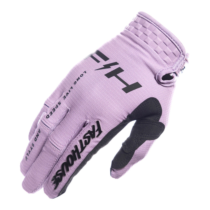Fasthouse Women's Elrod Nitro Gloves Smokey Lilac - Back of Right Hand