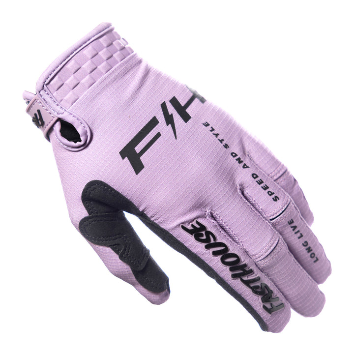 Fasthouse Women's Elrod Nitro Gloves Smokey Lilac - Back of Left Hand