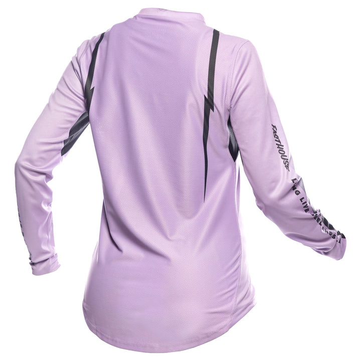Fasthouse Women's Elrod Nitro Jersey Smokey Lilac - Rear View