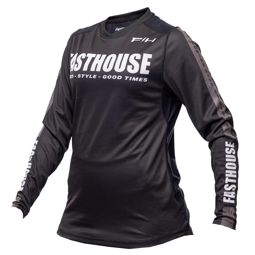 Fasthouse Women's Elrod Storm Jersey Black - Front View