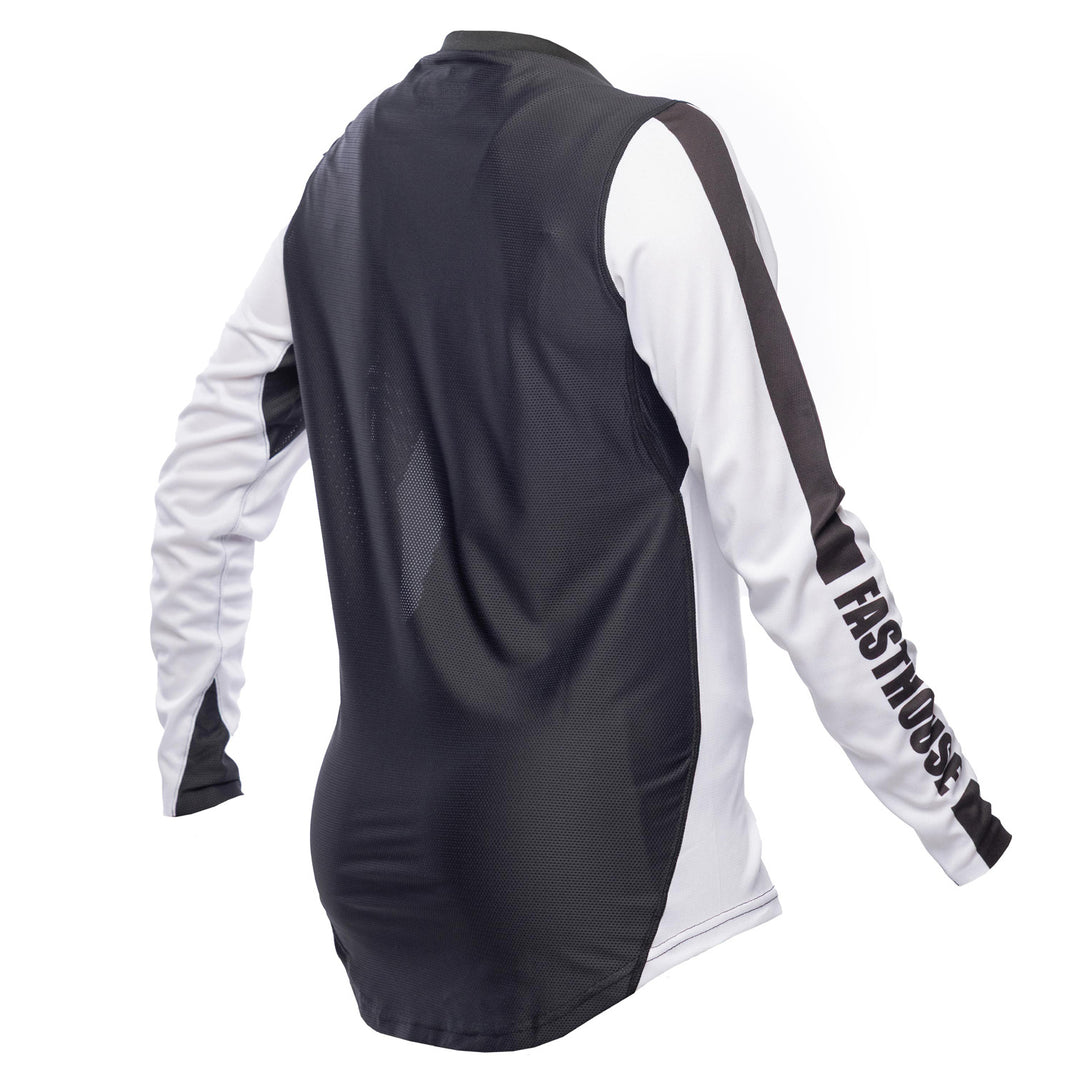 Fasthouse Women's Elrod Storm Jersey White/Black - Rear View