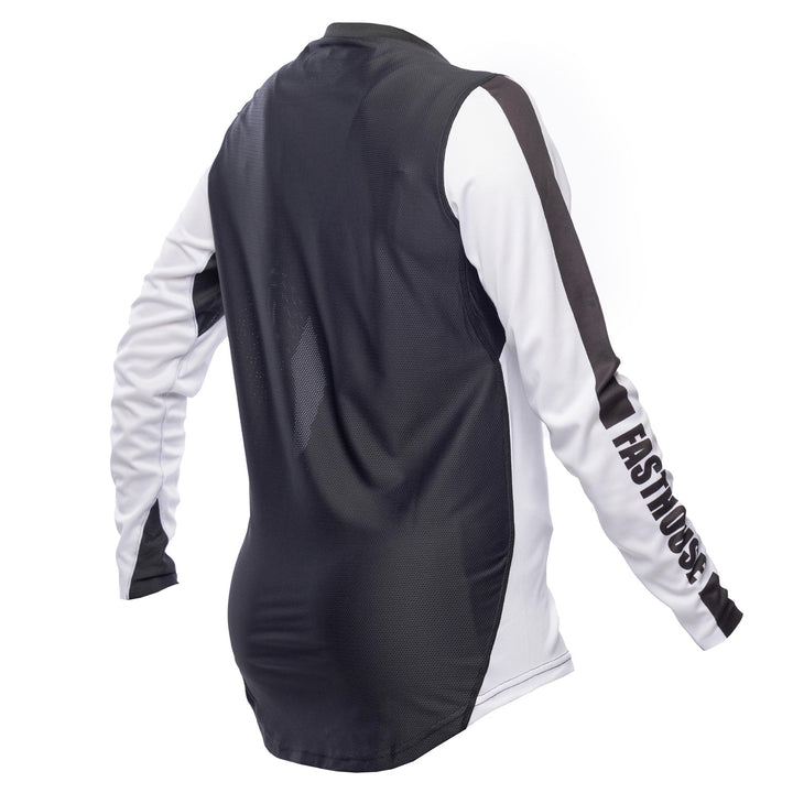 Fasthouse Women's Elrod Storm Jersey White/Black - Rear View