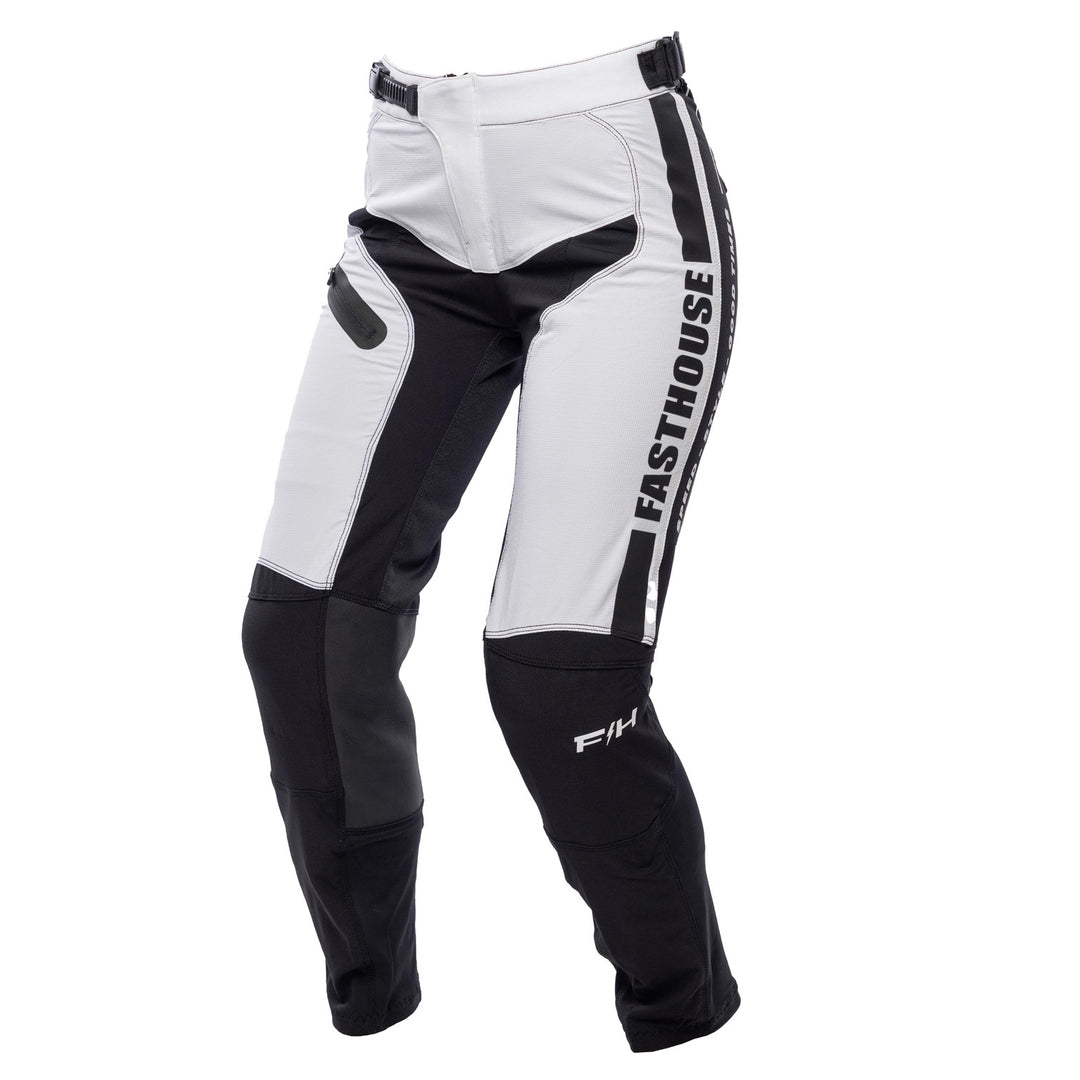 Fasthouse Women's Elrod Storm Pants White/Black - Front Left Side View
