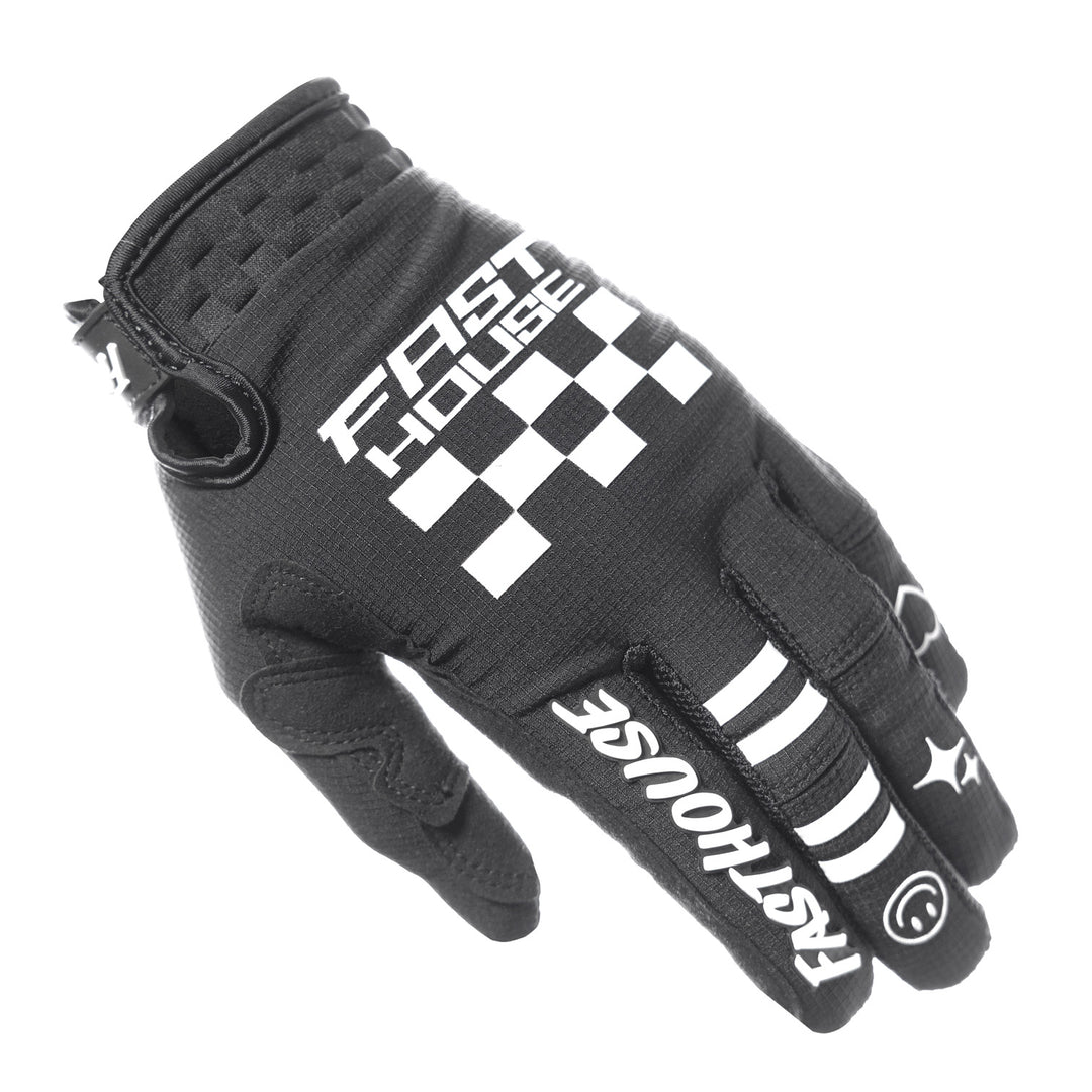Fasthouse Women's Elrod Xenon Gloves Black - Back of Left Hand