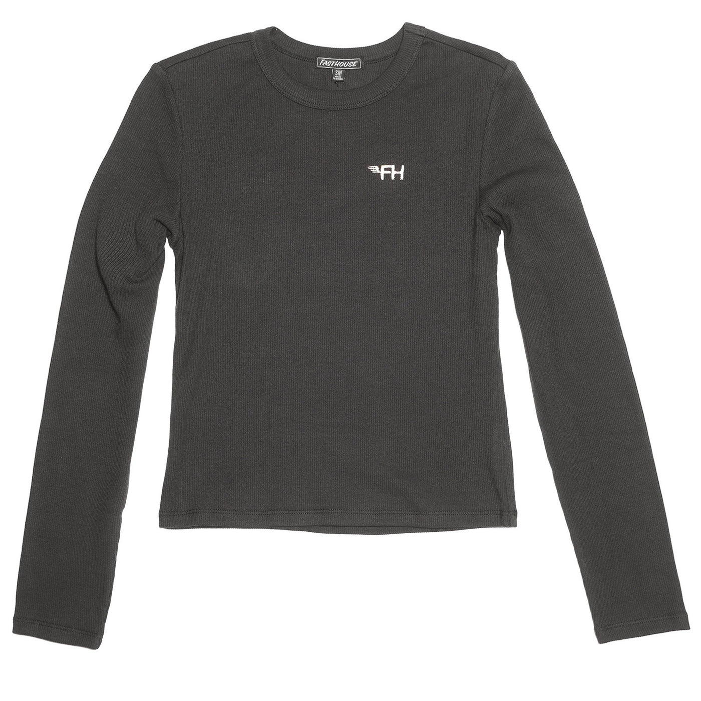 Fasthouse Women's Flight Long Sleeve Tee Black - Front View