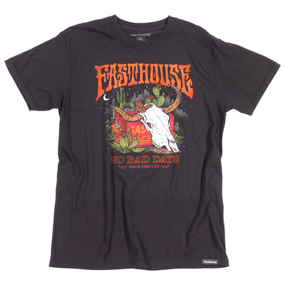 Fasthouse Women's Forever Tee Washed Black - Front View