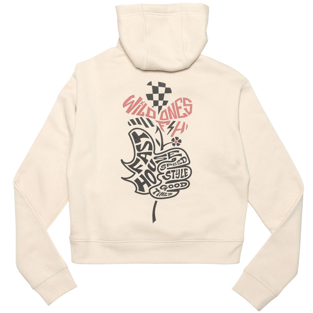 Fasthouse Women's Garden Party Hooded Zip-Up Chalk - Rear View