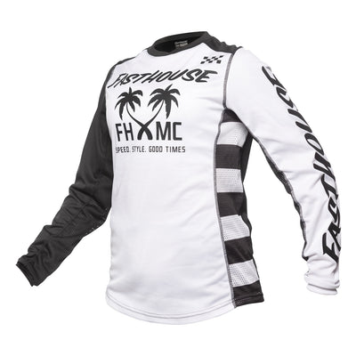 Fasthouse Women's Grindhouse Paradise Jersey White/Black - Front View