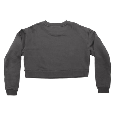 Fasthouse Women's Renown Crew Neck Crop Pullover Black - Rear View