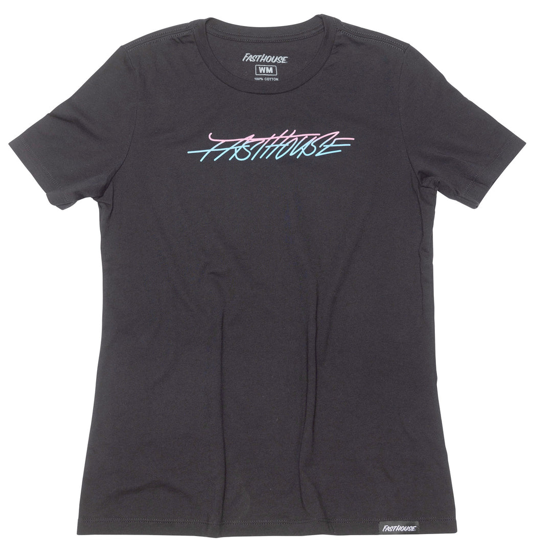 Fasthouse Women's Shadow Palms SS Tee Black - Front View