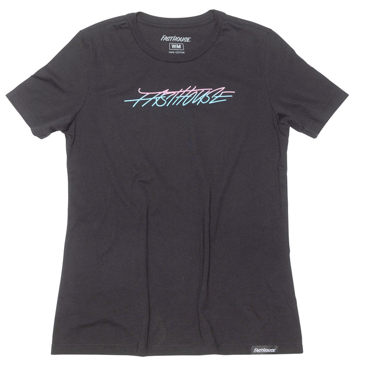 Fasthouse Women's Shadow Palms SS Tee Black - Front View