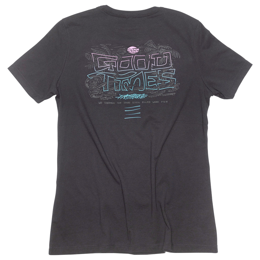 Fasthouse Women's Shadow Palms SS Tee Black - Rear View