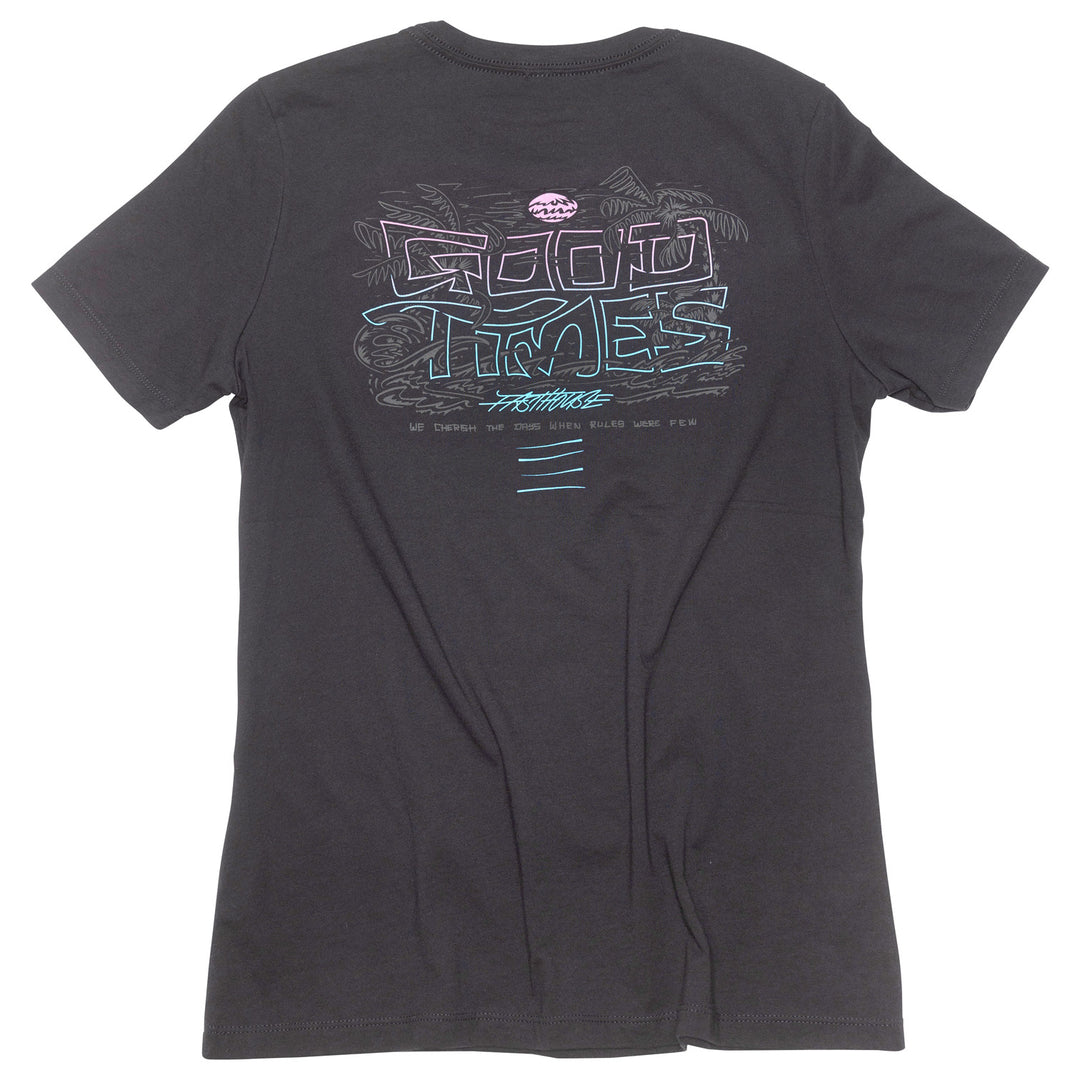 Fasthouse Women's Shadow Palms SS Tee Black - Rear View