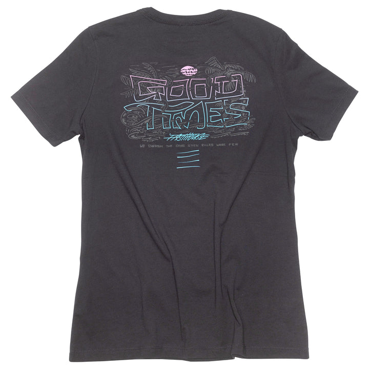 Fasthouse Women's Shadow Palms SS Tee Black - Rear View